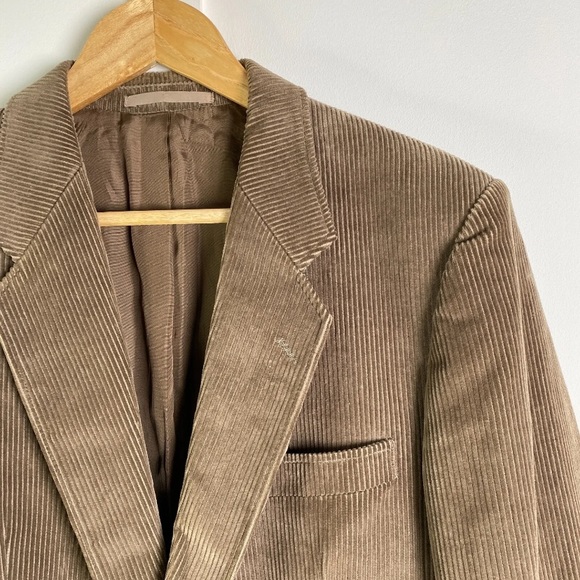 Vintage St Michael Cord Blazer Jacket Brown 40 Short - Picture 7 of 8